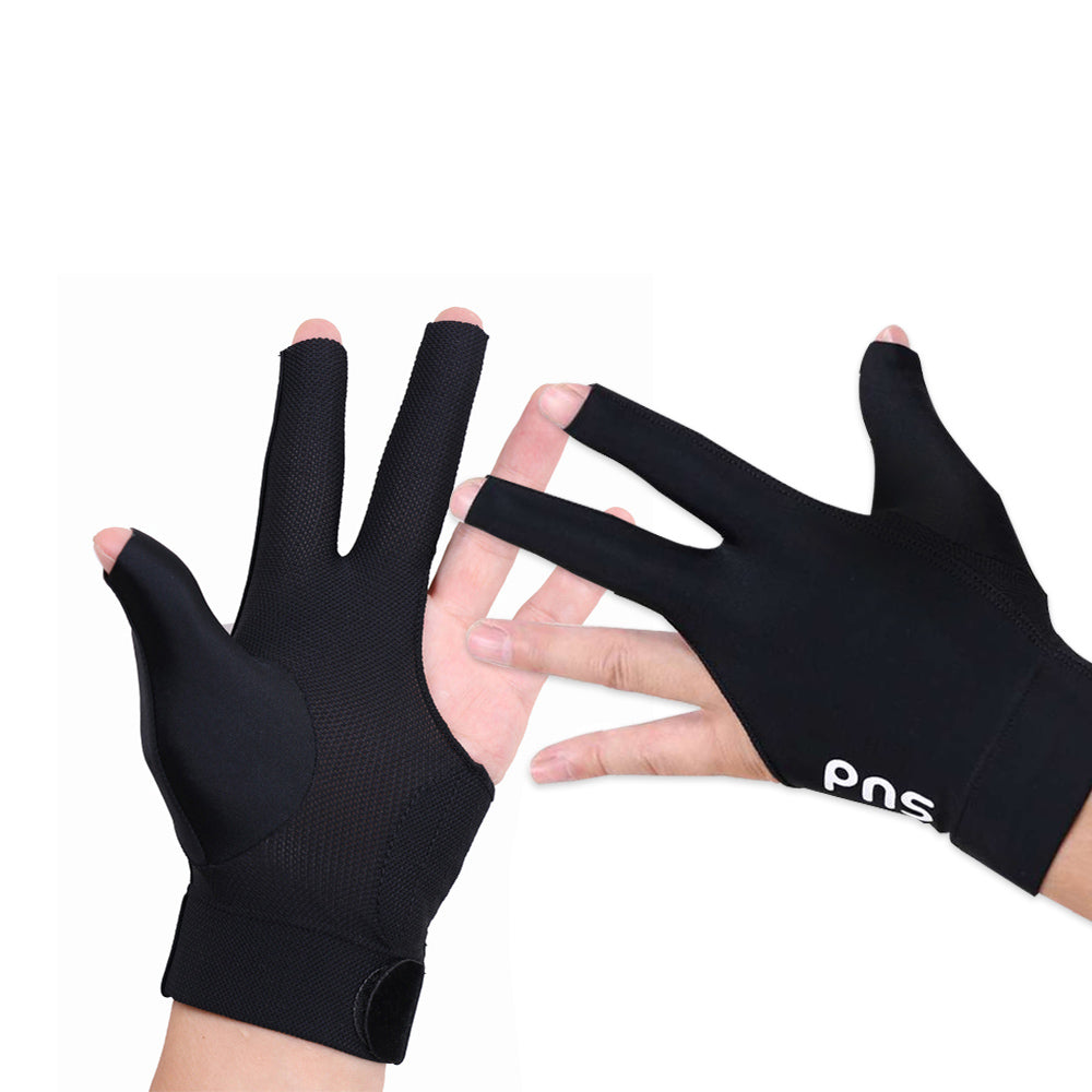 PNS Billiard Gloves Lycra Fabric Billiard Gloves Black Left And Right