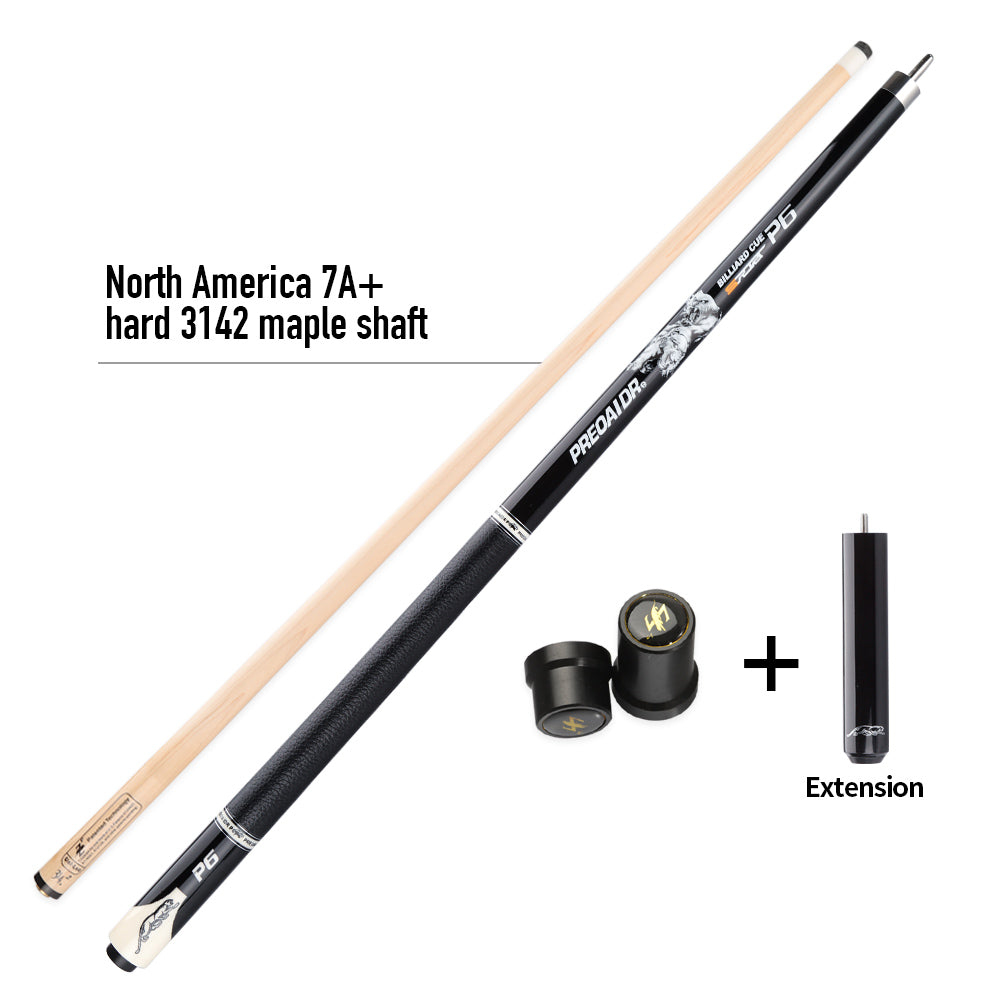 3142 P6 Pool Cue Maple Shaft with Extension 13mm 11.5mm 10mm Tip Uni-lock Joint