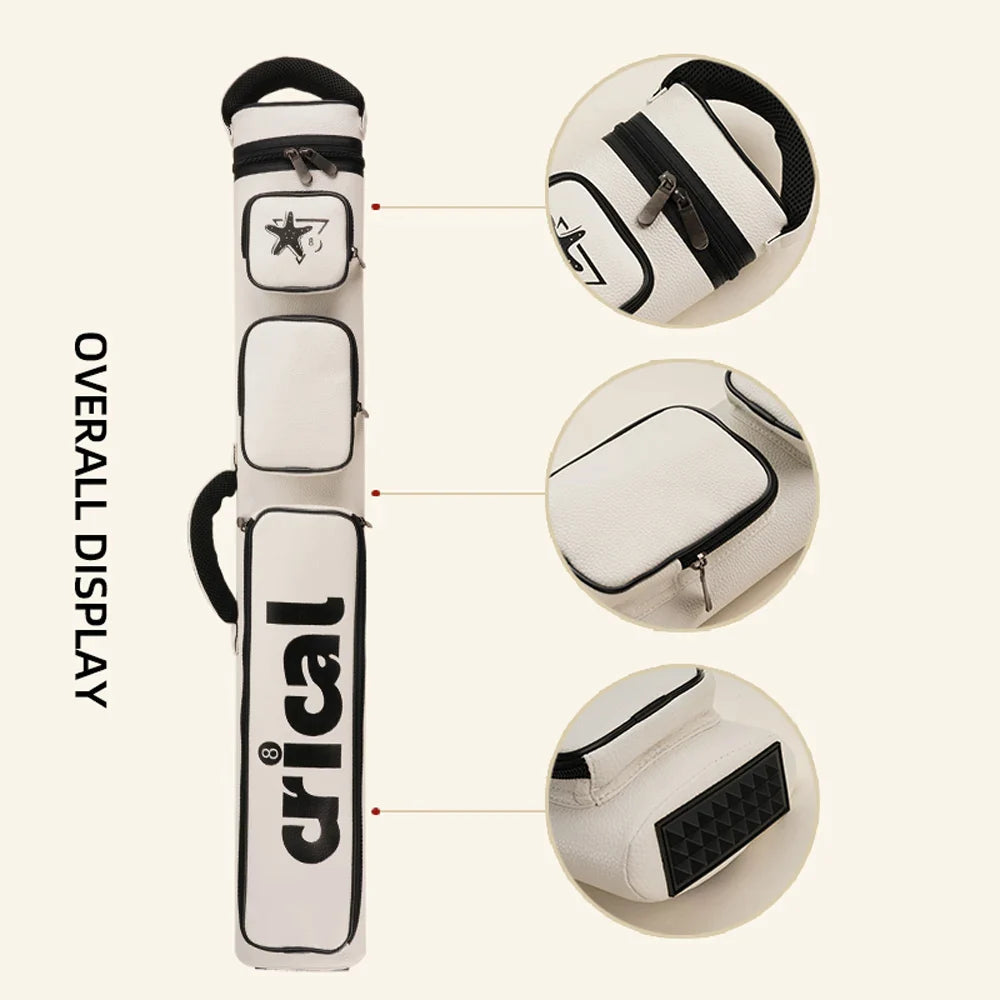 CRICAL Cue Case Bag 2Butts 4Shafts Hard 2x4 Pool Case 86cm Length Oxford Cloth Billiard Stick Carrying Case Billiard Accessories