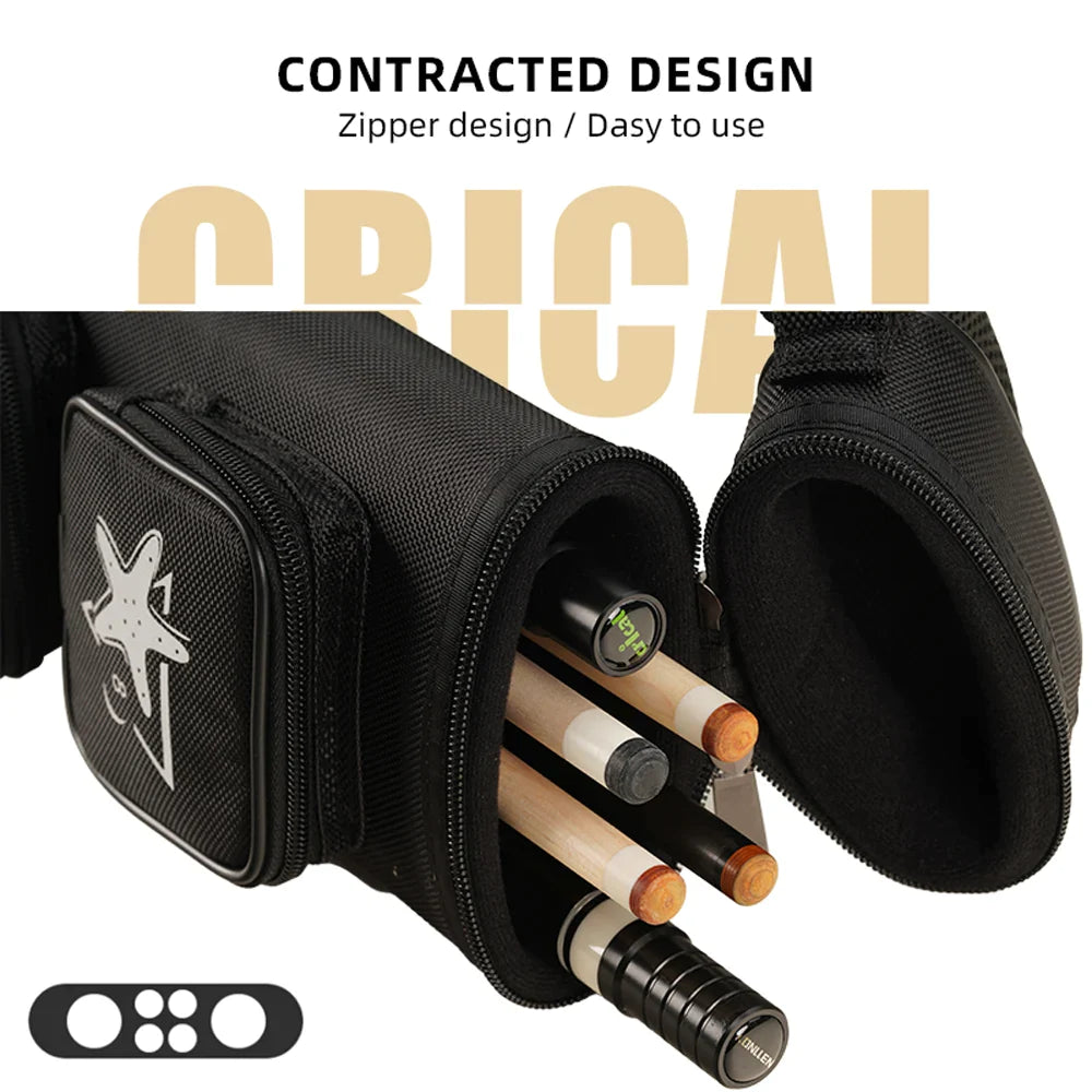 CRICAL Cue Case Bag 2Butts 4Shafts Hard 2x4 Pool Case 86cm Length Oxford Cloth Billiard Stick Carrying Case Billiard Accessories