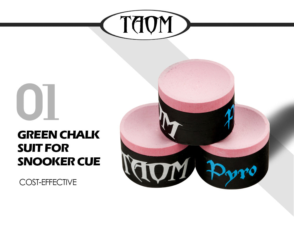 Original TAOM Billiard Chalk Blue Green Pink Colors