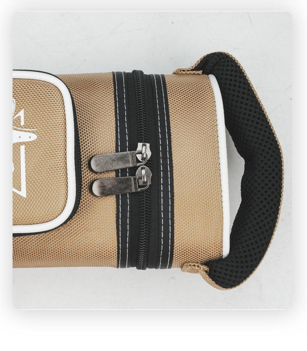 CRICAL Billiard Cue Case 6 Holes 2 Butts 4 Shafts Blue Black High Capacity Oxford Canvas Bag Carry Sturdy Wear-resistant Case