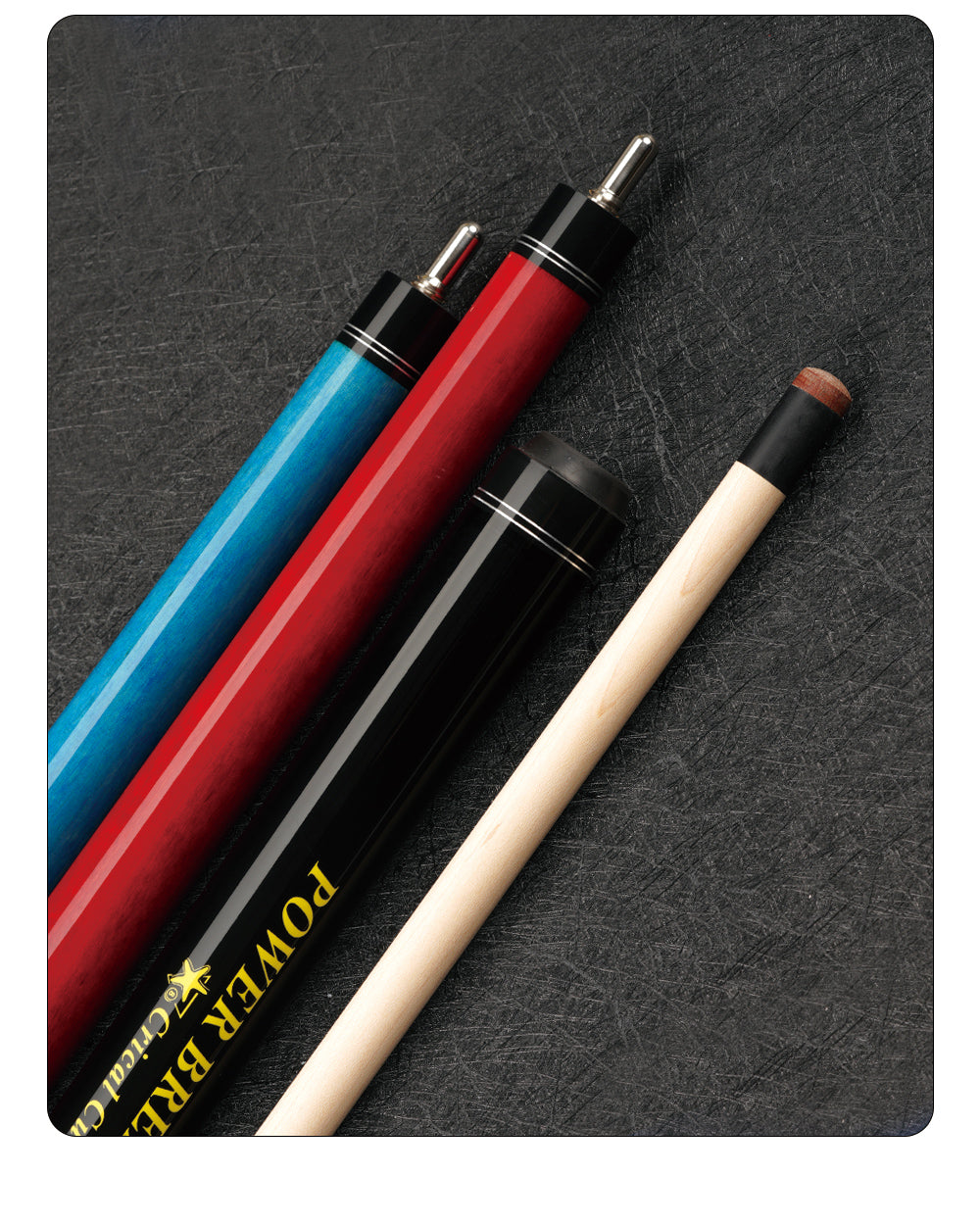 Crical Billiards 3 Pieces Punch Jump Cue Pool 138cm 13.5mm Tip Hard Maple Shaft Break Jump Cue Stick Technology Professional Cue