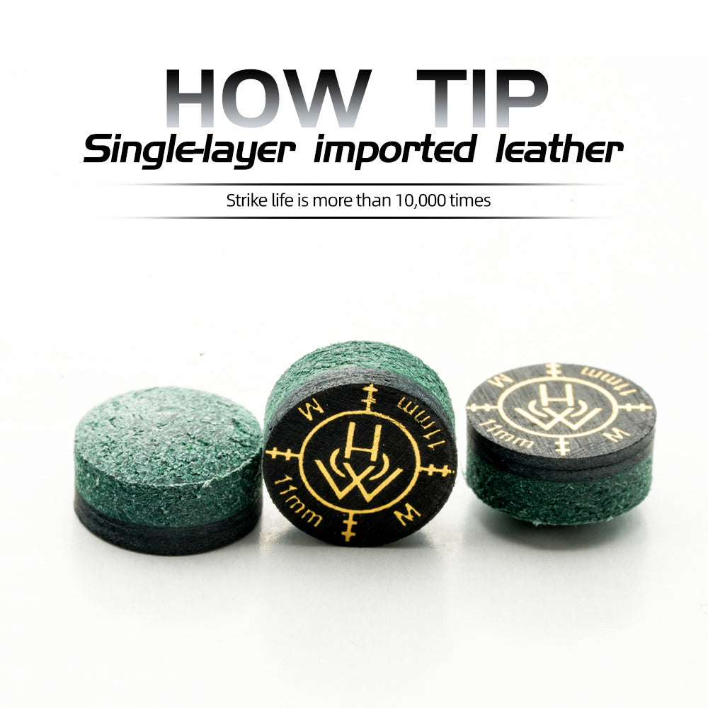 HOWTIP   Ⓜ️ HOW Tip Aim Snooker Tip 11mm MH/M/H Pool Cue Tip Imported