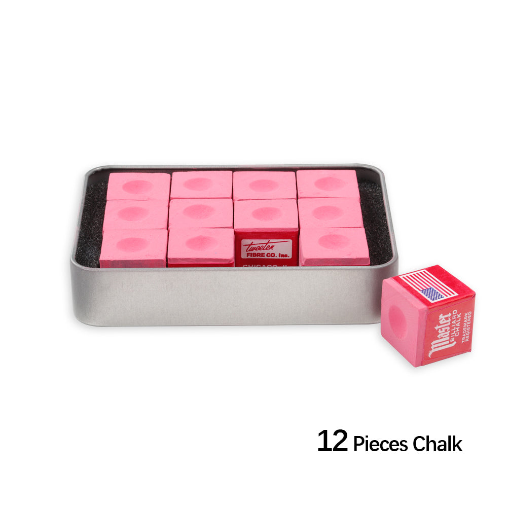 Original MASTER Billiard Chalk Oil Dry Chalk 12 Pieces