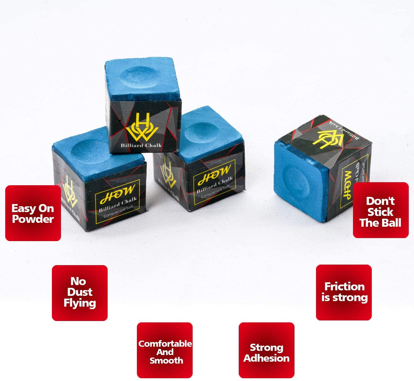 HOW Chalk Billiard Cue Tailor-made Chalk 2 Pieces Per Box Two color options