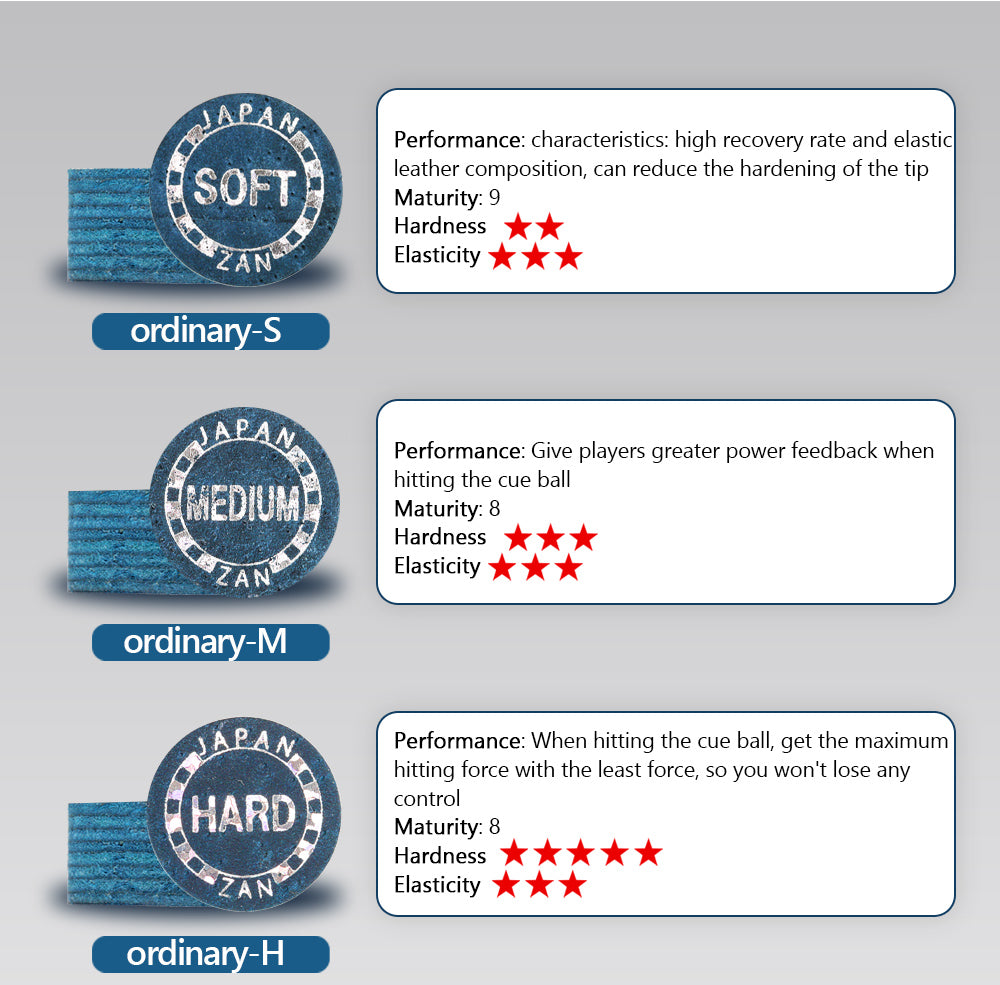 Original ZAN Tip Super ZAN Tip S 9 Layers Leather Tip Professional 14mm Tip Good Elasticity Billiard Accessory For Pool Cue