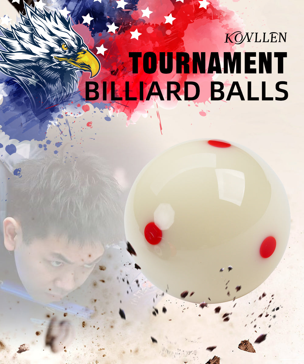 KONLLEN Phenolic Resin Billiard Balls Set 2-1/4" Regulation Size Tournament Pool Balls Set Pool Table Accessories
