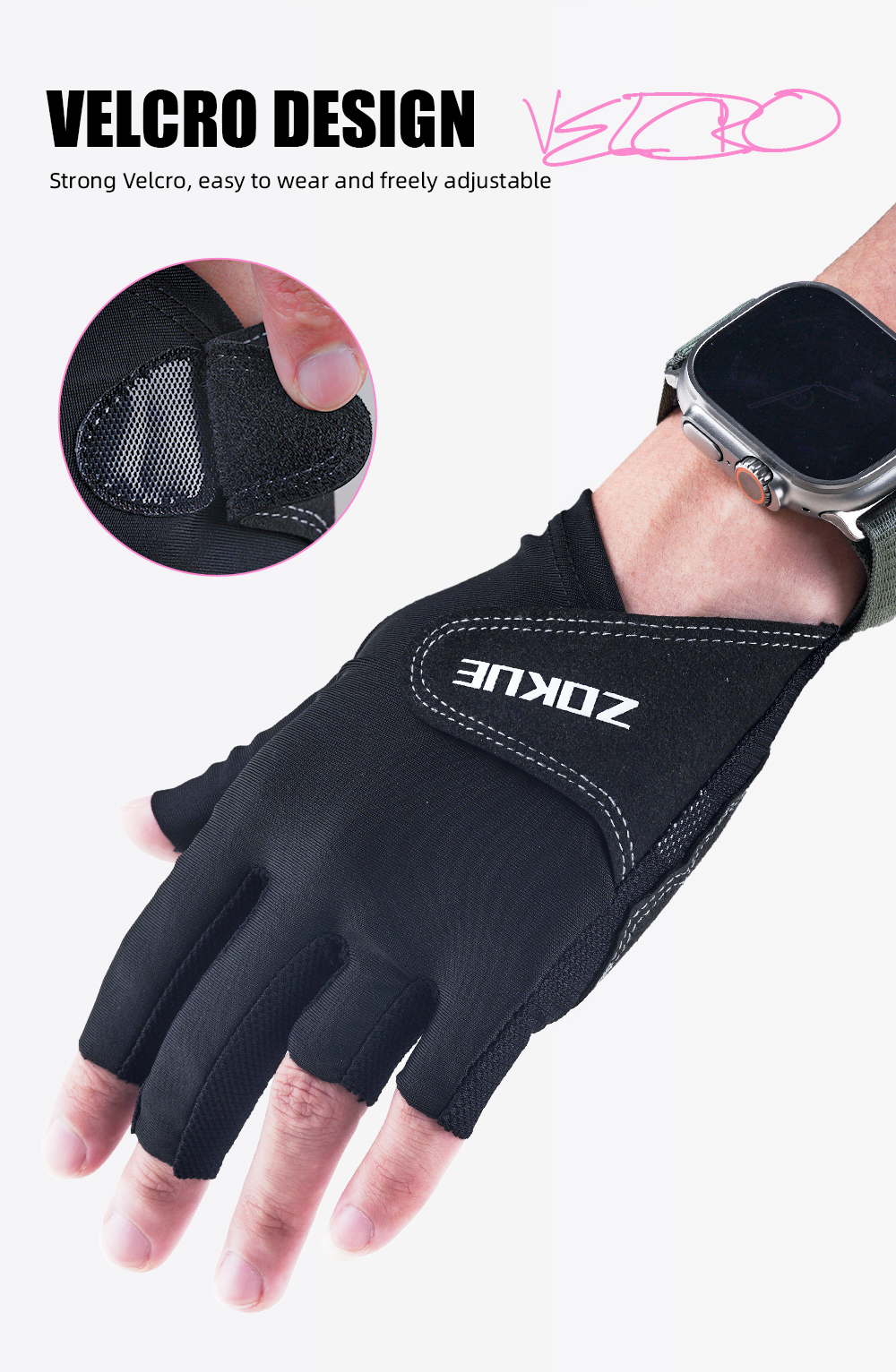 ZOKUE Glove Left Hand Medium Pink/Black High Quality Ballteck Korea Carom Glove 3 Fingers Professional Pool Glove Billiard Accessories