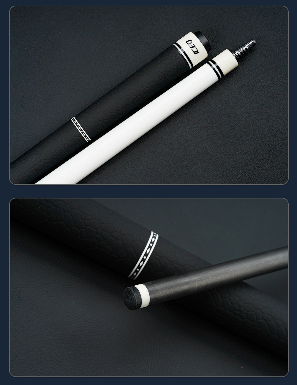 ICEQ Carbon Fiber Pool Cue Stick 58" Billiard Cue Sticks Professional Low Deflection Pool Sticks with 3/8 * 8 Pin Joint 12.5mm