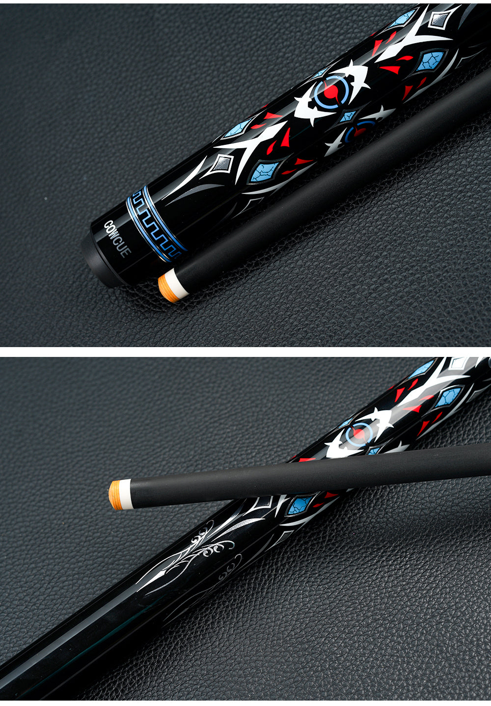CRICAL Carbon Fiber Pool Cue Stick 58" Billiard Cue Sticks Professional Low Deflection Pool Sticks with 3/8 * 8 Pin Joint and 12.5mm Tip