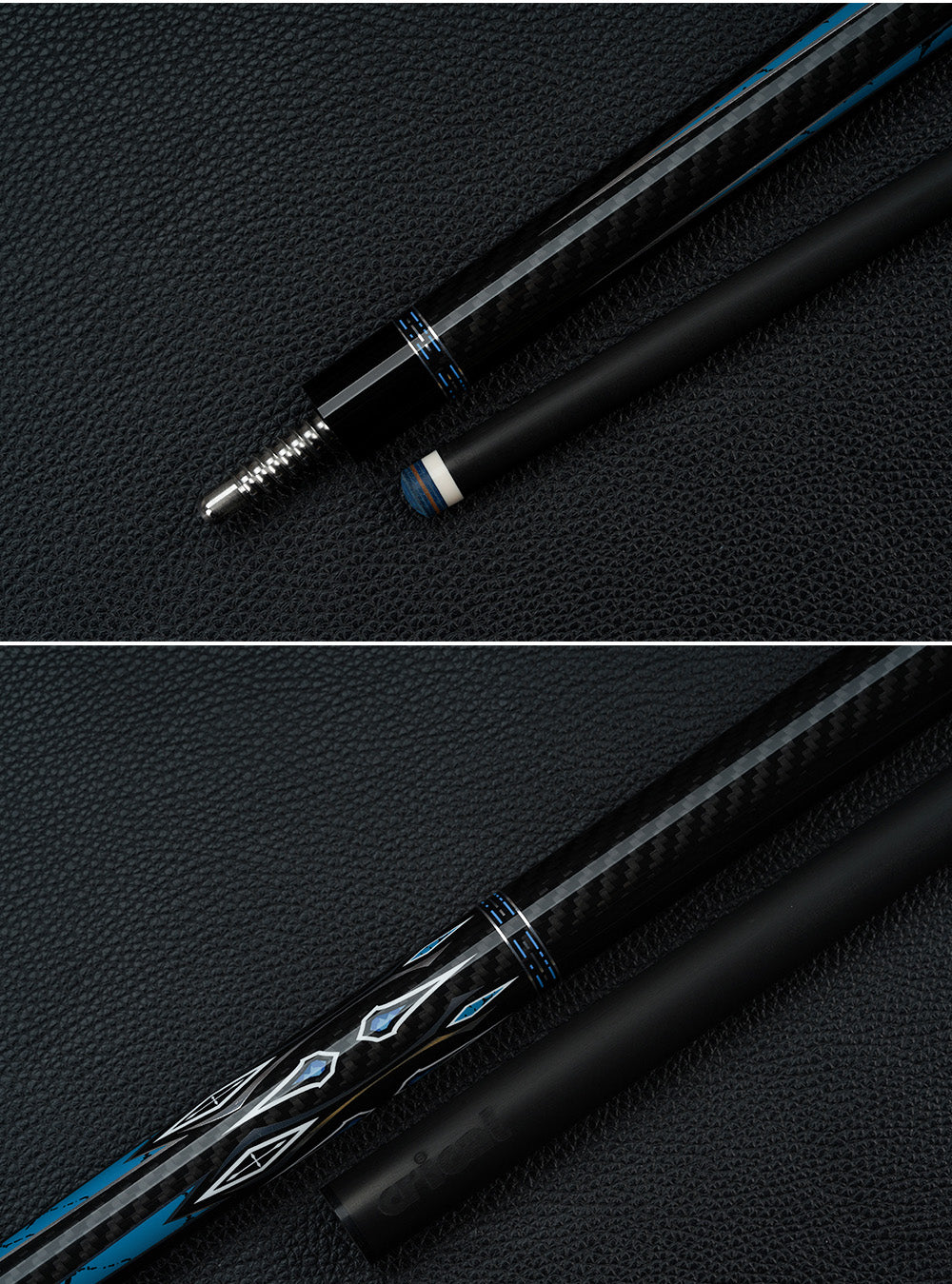 CRICAL  CL-04 Carbon Fiber Pool Cue Stick 58" Billiard Cue Sticks Professional Low Deflection Pool Sticks with 3/8 * 8 Pin Joint and 12.5mm Tip