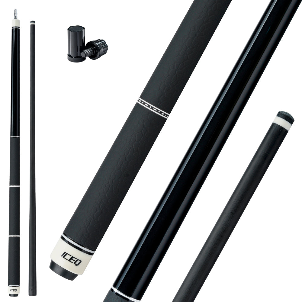 ICEQ Carbon Fiber Pool Cue Stick 58" Billiard Cue Sticks Professional Low Deflection Pool Sticks with 3/8 * 8 Pin Joint 12.5mm