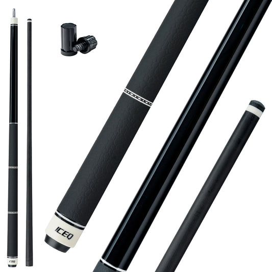 ICEQ Carbon Fiber Pool Cue Stick 58" Billiard Cue Sticks Professional Low Deflection Pool Sticks with 3/8 * 8 Pin Joint 12.5mm