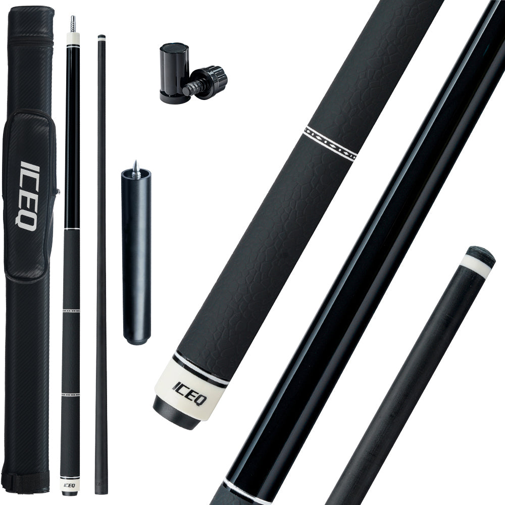 ICEQ Carbon Fiber Pool Cue Stick 58" Billiard Cue Sticks Professional Low Deflection Pool Sticks with 3/8 * 8 Pin Joint 12.5mm