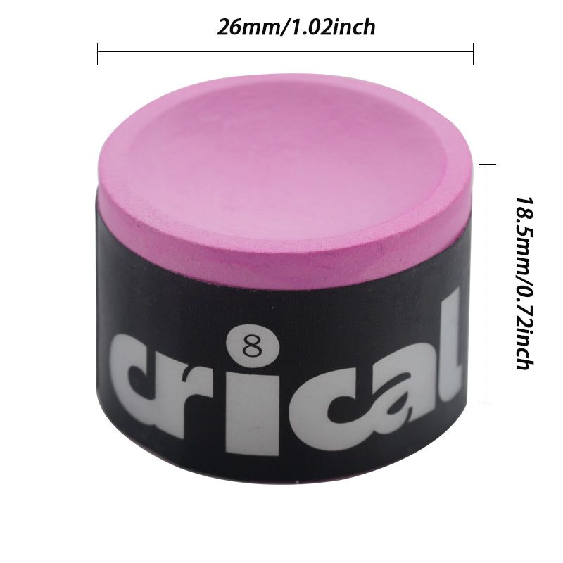 1pc/2pcs - CRICAL Technology Billiard Chalk, Professional Tournament-Grade Pool Cue Chalk with Nano Powder Enhanced Grip & Control,No Powder Dropping, No Slipping,for Pool/Snooker/Carom, Compatible with All Cue Sticks, Rose red/Blue/Green