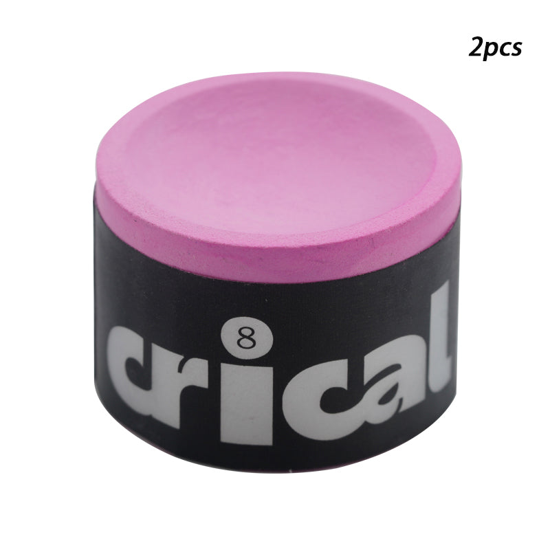 1pc/2pcs - CRICAL Technology Billiard Chalk, Professional Tournament-Grade Pool Cue Chalk with Nano Powder Enhanced Grip & Control,No Powder Dropping, No Slipping,for Pool/Snooker/Carom, Compatible with All Cue Sticks, Rose red/Blue/Green