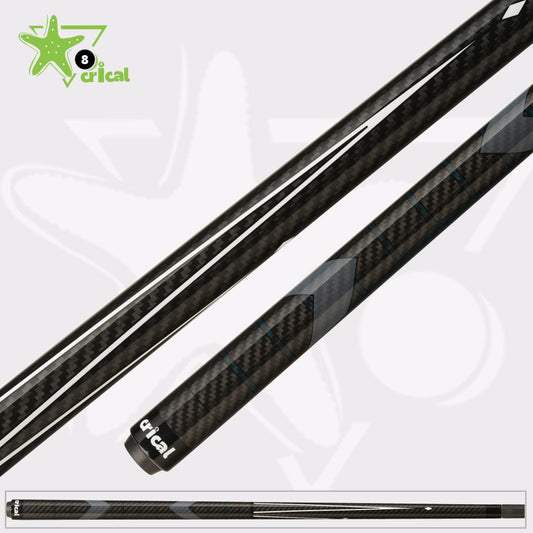 CRICAL CL-01 Billiard Carbon Fiber Pool Cue 12.4mm Tip 1/2 Split Stick 3*8/8 Radial Pin Joint 147cm Black Technology Billiards