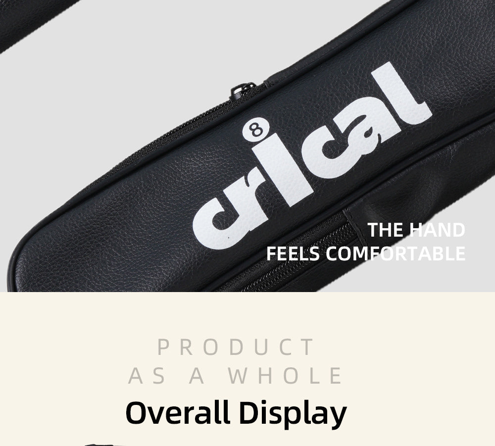 CRICAL Billiard Cue Cases Hard Pool Cue Case,Cue Stick Case 1 Stick 2 Holes Holds 1 Complete of 2-Piece Cue PU Cue Stick Case Bag