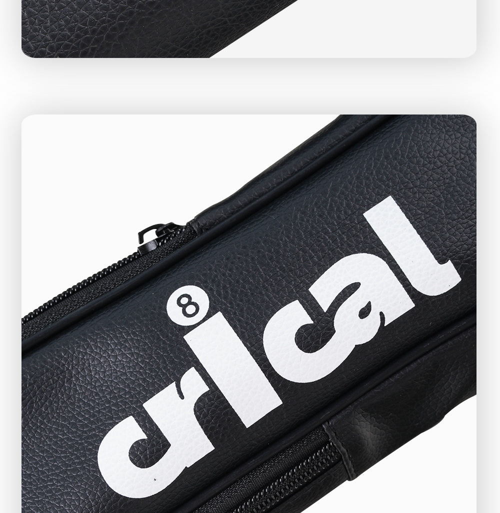 CRICAL Billiard Cue Cases Hard Pool Cue Case,Cue Stick Case 1 Stick 2 Holes Holds 1 Complete of 2-Piece Cue PU Cue Stick Case Bag
