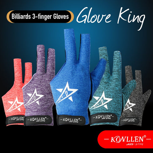 KONLLEN Pool Glove Fingerless Gloves Left Hand Gloves Snooker Gloves Pool Cue Gloves Carom Gloves Durable Billiards Accessories