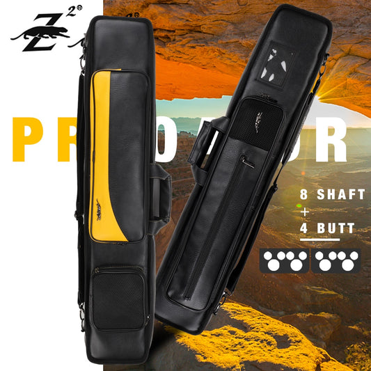 Pool Cue Case 4 Butts 8 Shafts Billiard Pool Cue Bag 2 Colors Pool Stick Carrying Case 12 Holes Case PU Leather High capacity