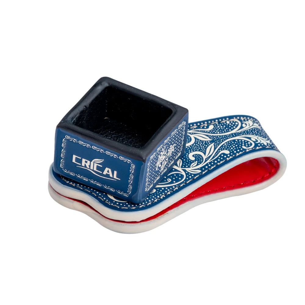 Crical Billiard Chalk Holder with Square Leather Engraved Magnetic Support for Pool Cue Snooker Silent Billiard Accessories