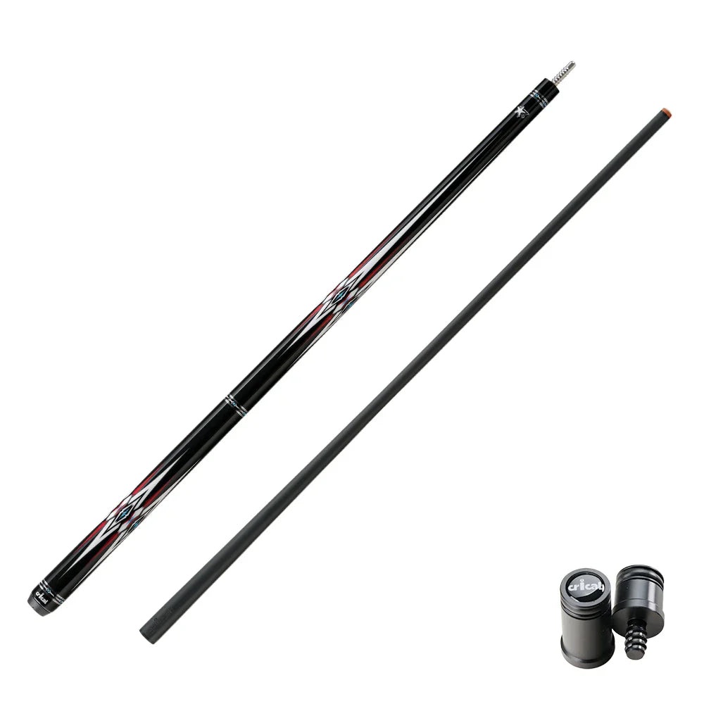 【Crical】CXD-3RF Carbon Fiber Pool Cue Stick with 12.5mm Tip leather grip Low Deflection shaft for Billiard Cue Sticks