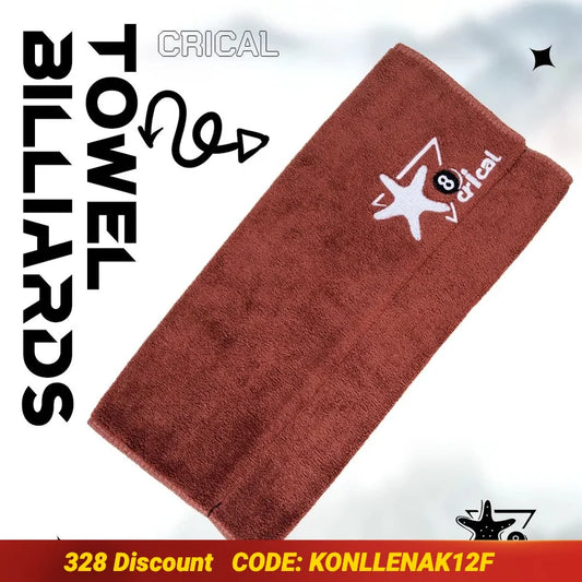 Crical Snooker Pool Cue Cleaning Towel with Multi-Function Polished Rod Wiping Cloth Suede Towel for Billiards Accessories