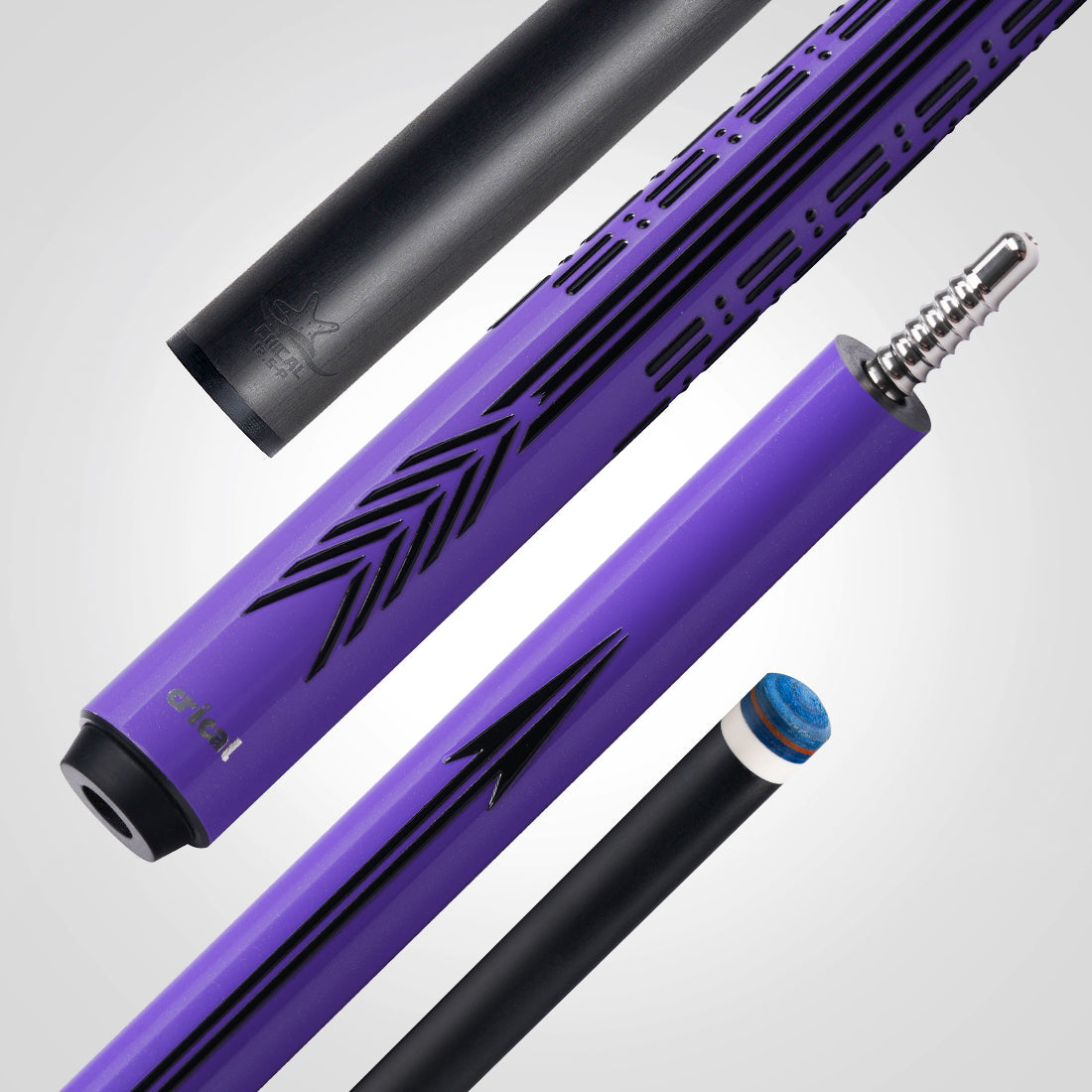 CRICAL Carbon Fiber Pool Cue Stick - 58" Low Deflection Professional Pool Cue with Pro Taper Shaft, 3D Wrapless Grip, 12.5mm Tip & 3/8x8 Joint Billiard Stick for Enhanced Control & Accuracy