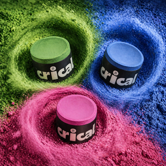 1pc/2pcs - CRICAL Technology Billiard Chalk, Professional Tournament-Grade Pool Cue Chalk with Nano Powder Enhanced Grip & Control,No Powder Dropping, No Slipping,for Pool/Snooker/Carom, Compatible with All Cue Sticks, Rose red/Blue/Green