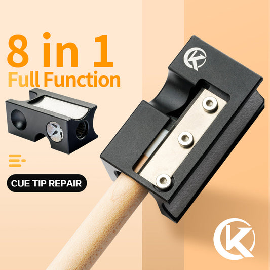 CRICAL Billiard Pool Cue Tip Repair Tool 8 in 1Multifunctional Tip Cue Tip Replacement For 9.5-13.2mm Tip Billiard Accessories