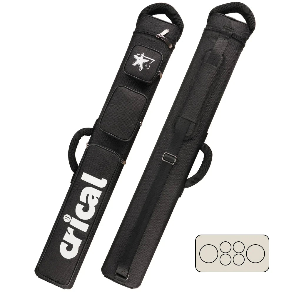 CRICAL Cue Case Bag 2Butts 4Shafts Hard 2x4 Pool Case 86cm